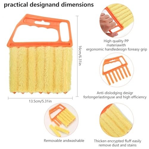 4PCS Window Blind Cleaner Brush Set Multi Finger Duster Vent Cleaning Tool