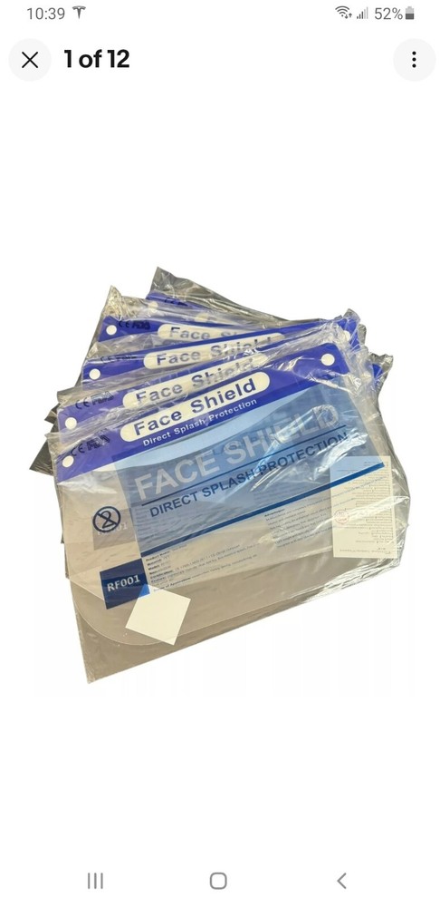 Face Shield Direct Splash Protection RF001 (5-Pack)