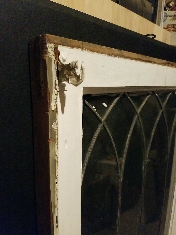Vintage window frame sash 22×34 1/2 inch 1900