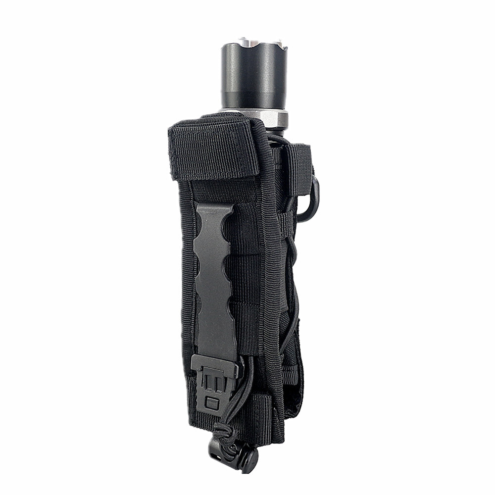 Molle Flashlight Holder with Open-top MOLLE Strap Vertical & Horizontal Carrying