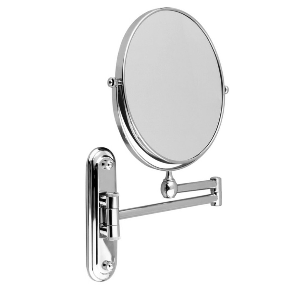 Saving Space Magnifying Wall Mount Makeup Mirror Closeup Two Sides Home Bathroom