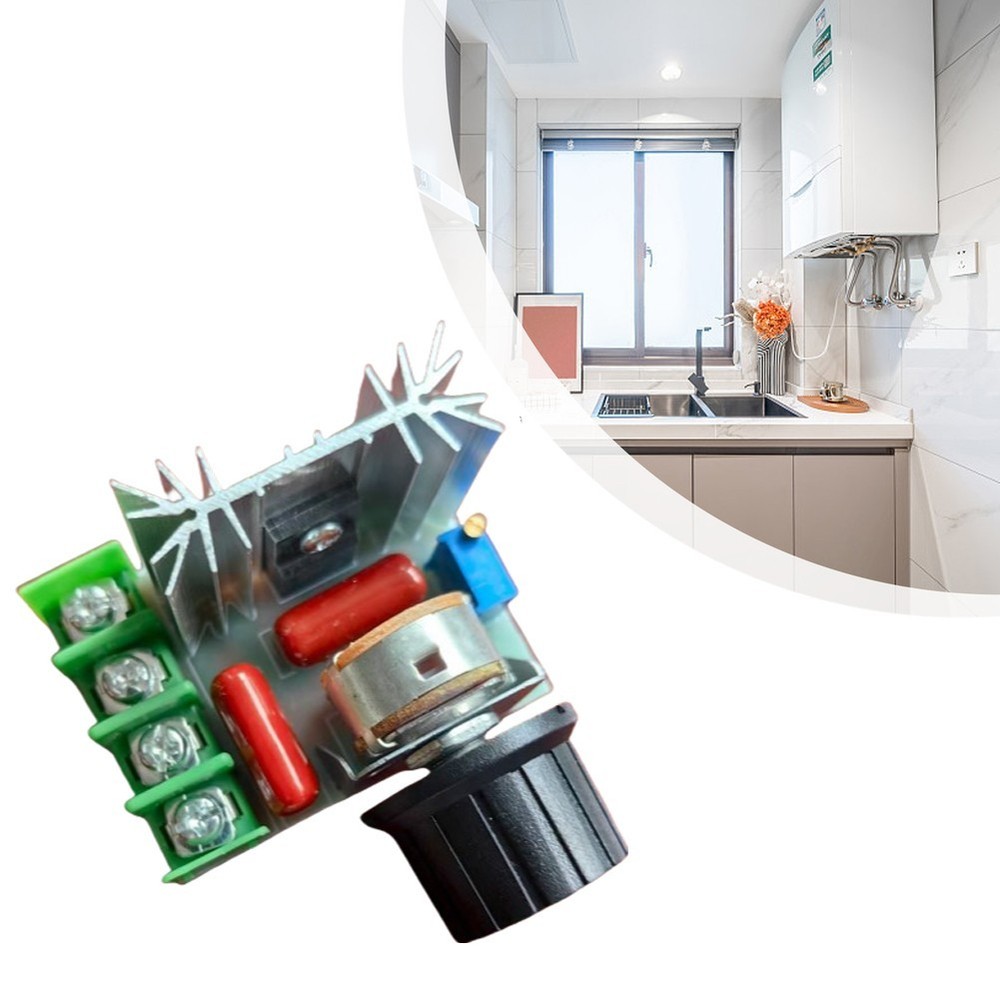 AC 220V 2000W Motor Speed Controller with Switch for Heating Light Soldering