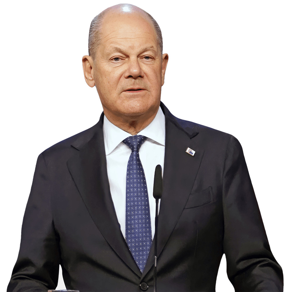Olaf Scholz (Stand) Half Body Buddy Cutout