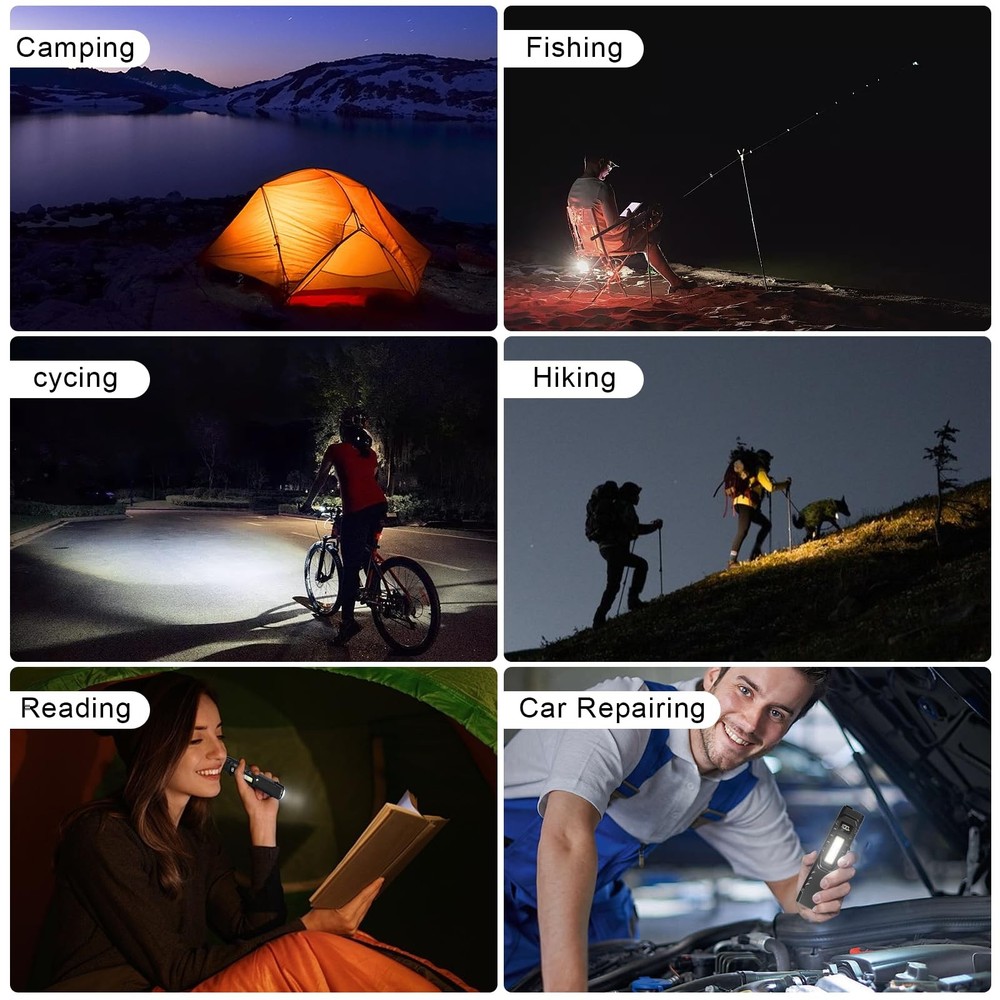 EDC Tactical Flashlight DT007, Compact 7 Mode Pocket LED Flashlight - 1500LM,...