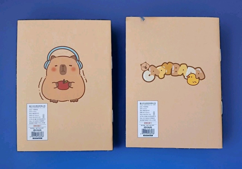 New Cute Capybara Kawaii Mini Lined Notebooks (2)