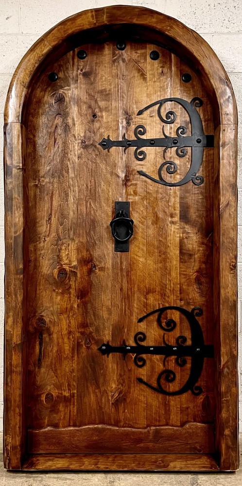 Rustic CUSTOM solid oak wine room solid speakeasy cage story book winery iron
