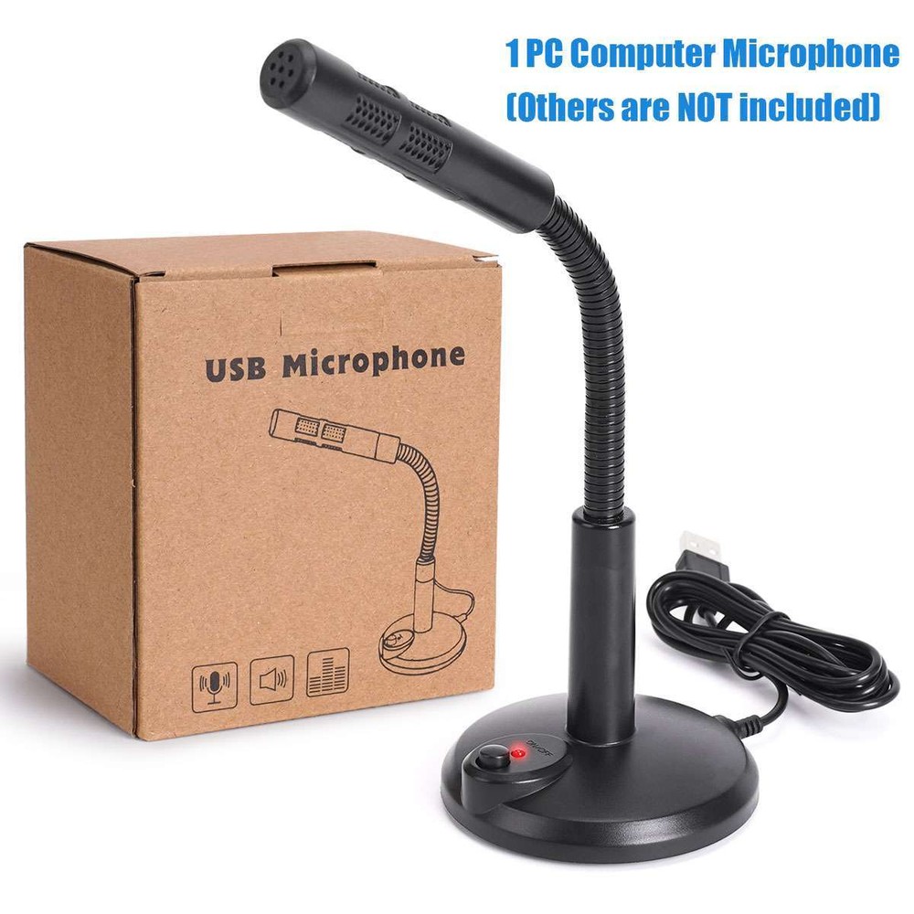 2025 USB Computer Mini Condenser Microphone Stand Recording Mic For PC Desktop