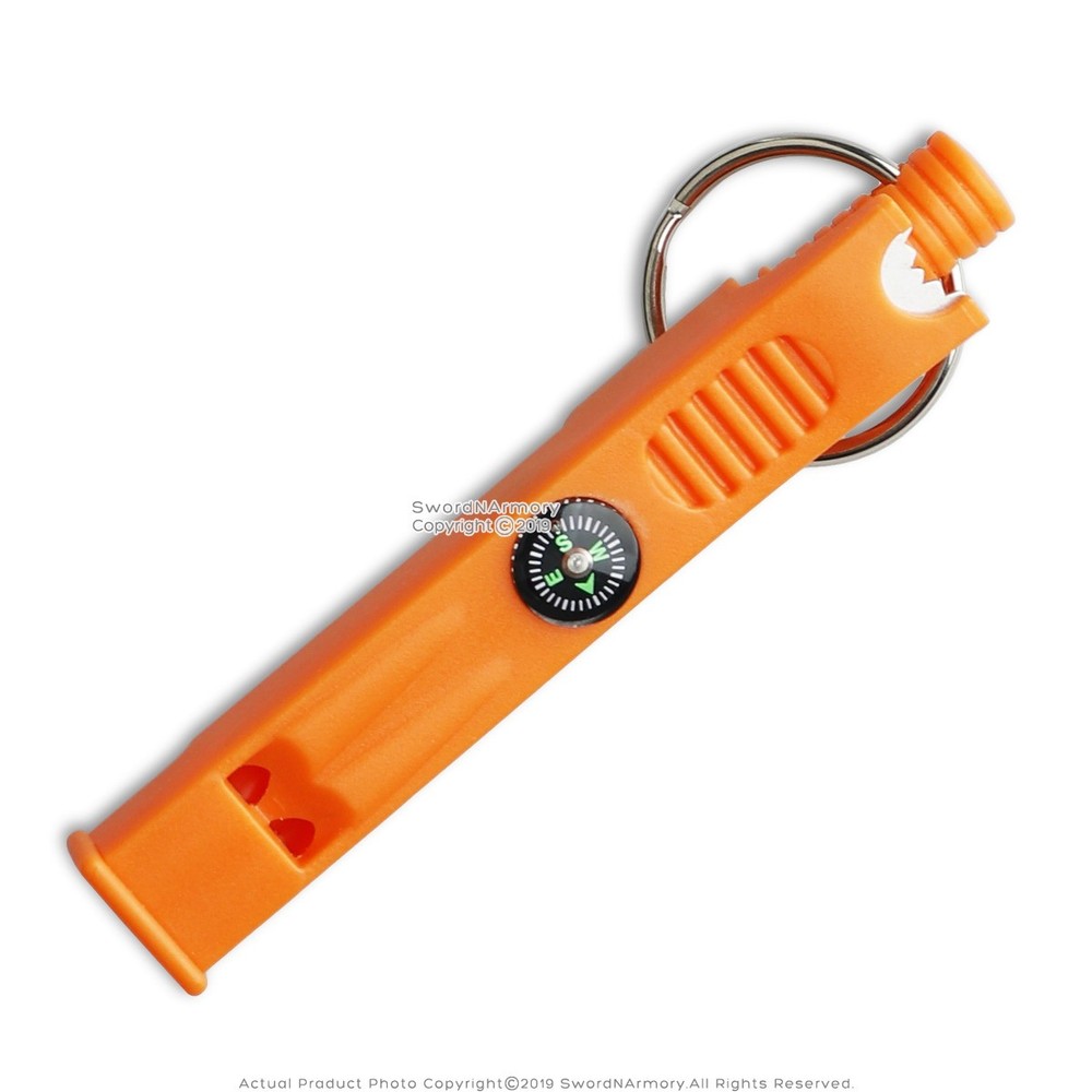 Fire Starter Whistle Compass Survival Tool 3 in 1 Emergency Multi-Tool Key Ring