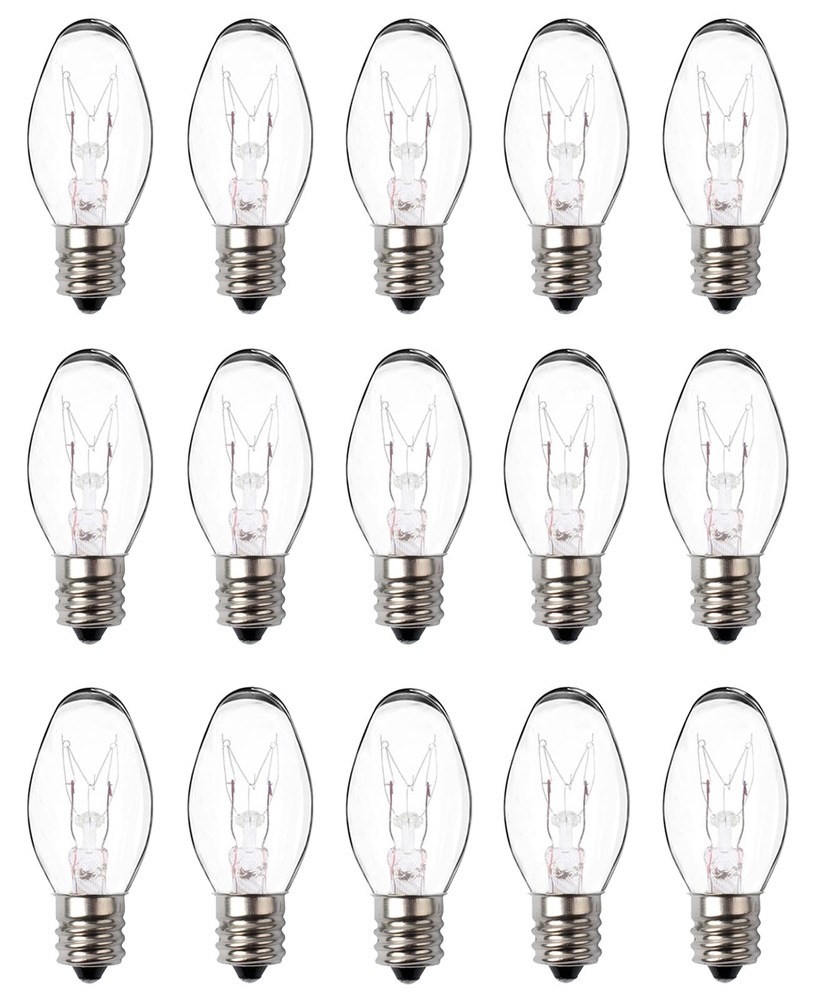 Snnalosses Night Light Bulbs 4 Watt -C7 Décor Small Bulb - Warm White