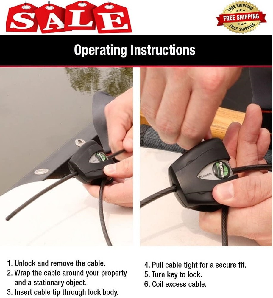 Python Cable Lock for Trail Camera Outdoor Equipment Locking Security Adjustable