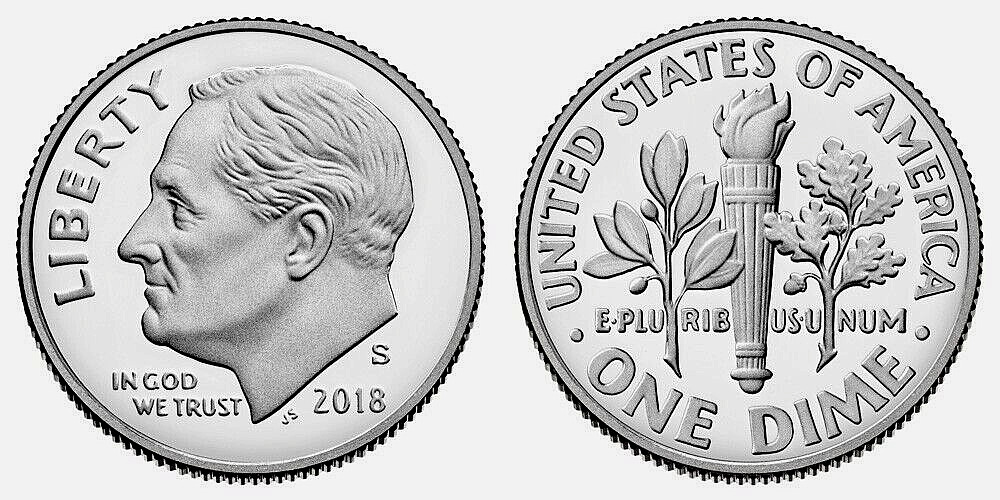 2018-S Roosevelt Dime Clad DCAM Proof