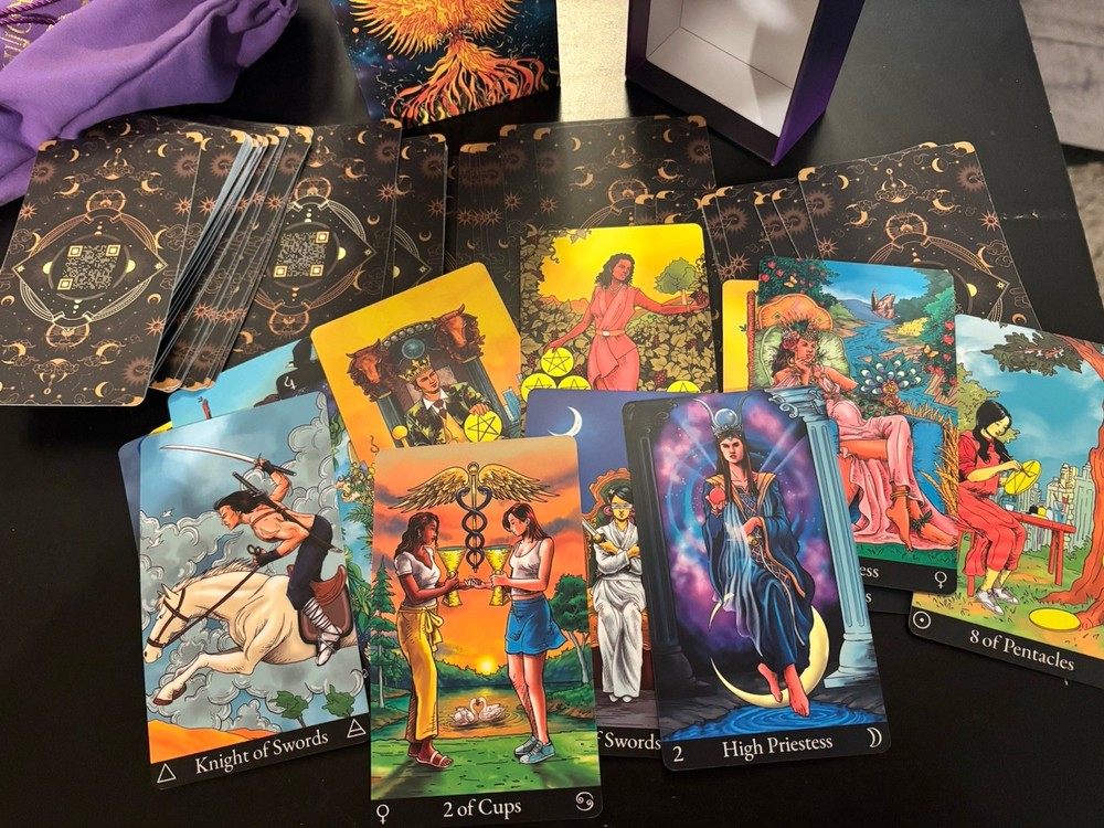 Astromatrix Tarot Card Deck with Astrological Dice and Pouch