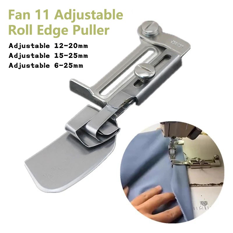 A11 Adjustable Sewing Machine Hemming Roller Crimping Folder Binder Presser Foot