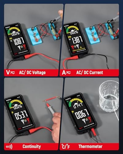 Smart Multimeter Rechargeable KM602 Full-Screen Smart Multimeter Black