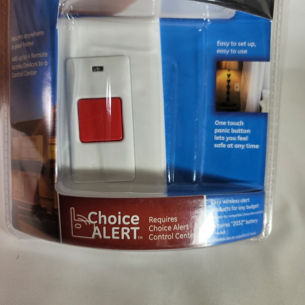 GE Clear Choice Wireless Alarm System Panic Button #45145