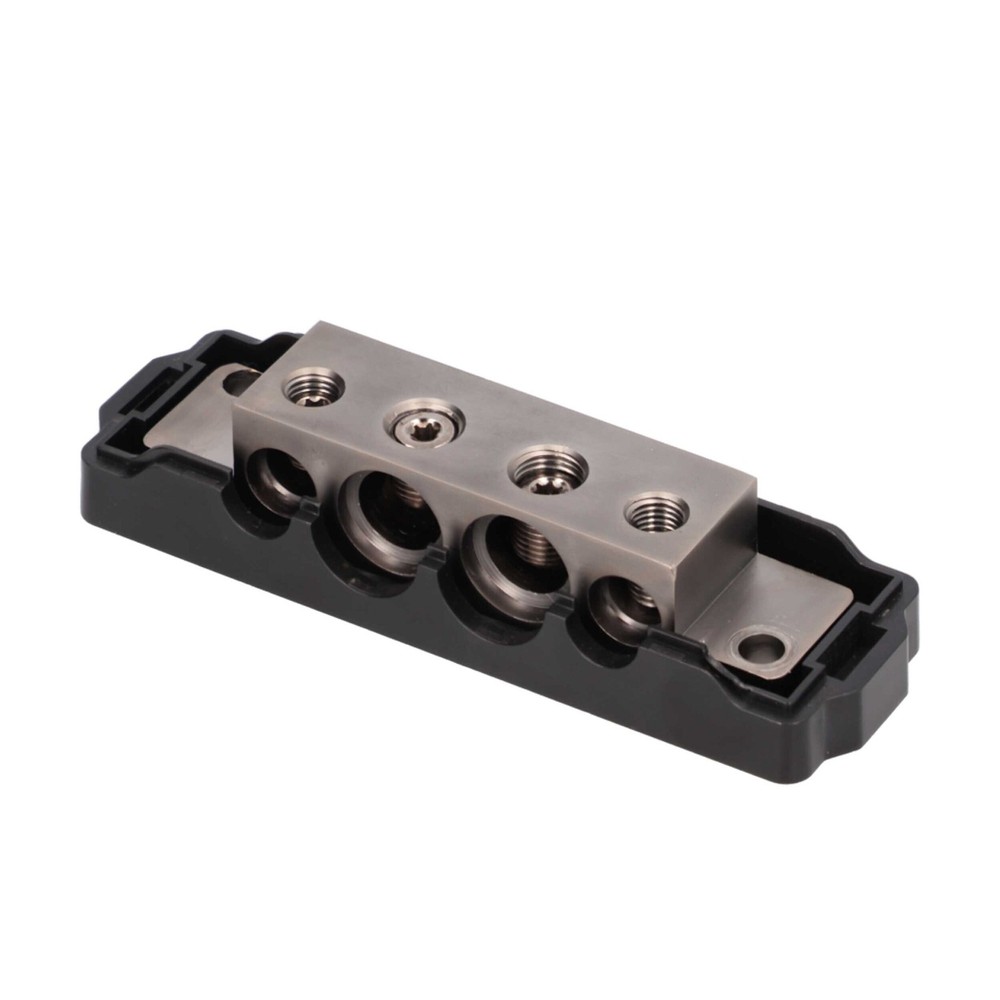T-Spec VDGB4 Bolt Down Ground Block Solid Brass (2) 0/4 (2) 4/8 outputs