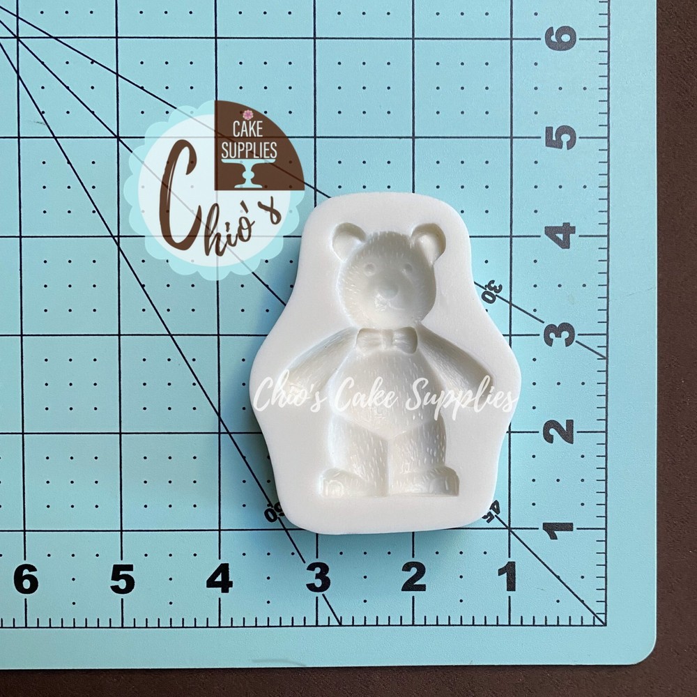 Teddy Bear Silicone Mold 2" H