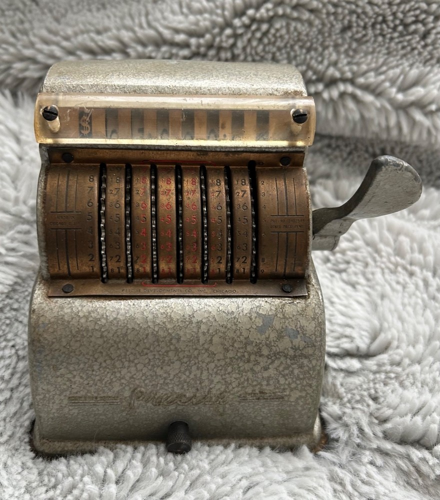 Vintage Precise Mechanical Adding Machine Lever Handle - 1940s - Chicago - Works