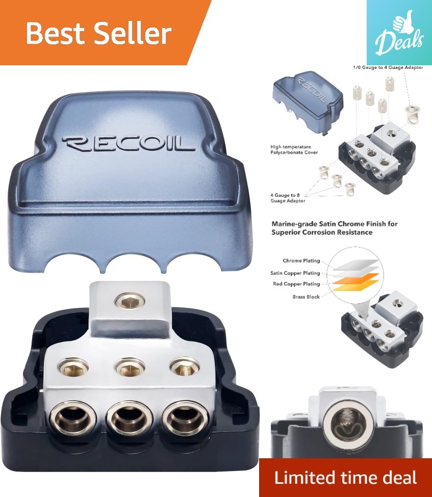 Professional Grade Power Distribution Block for Multiple Amplifier Connections