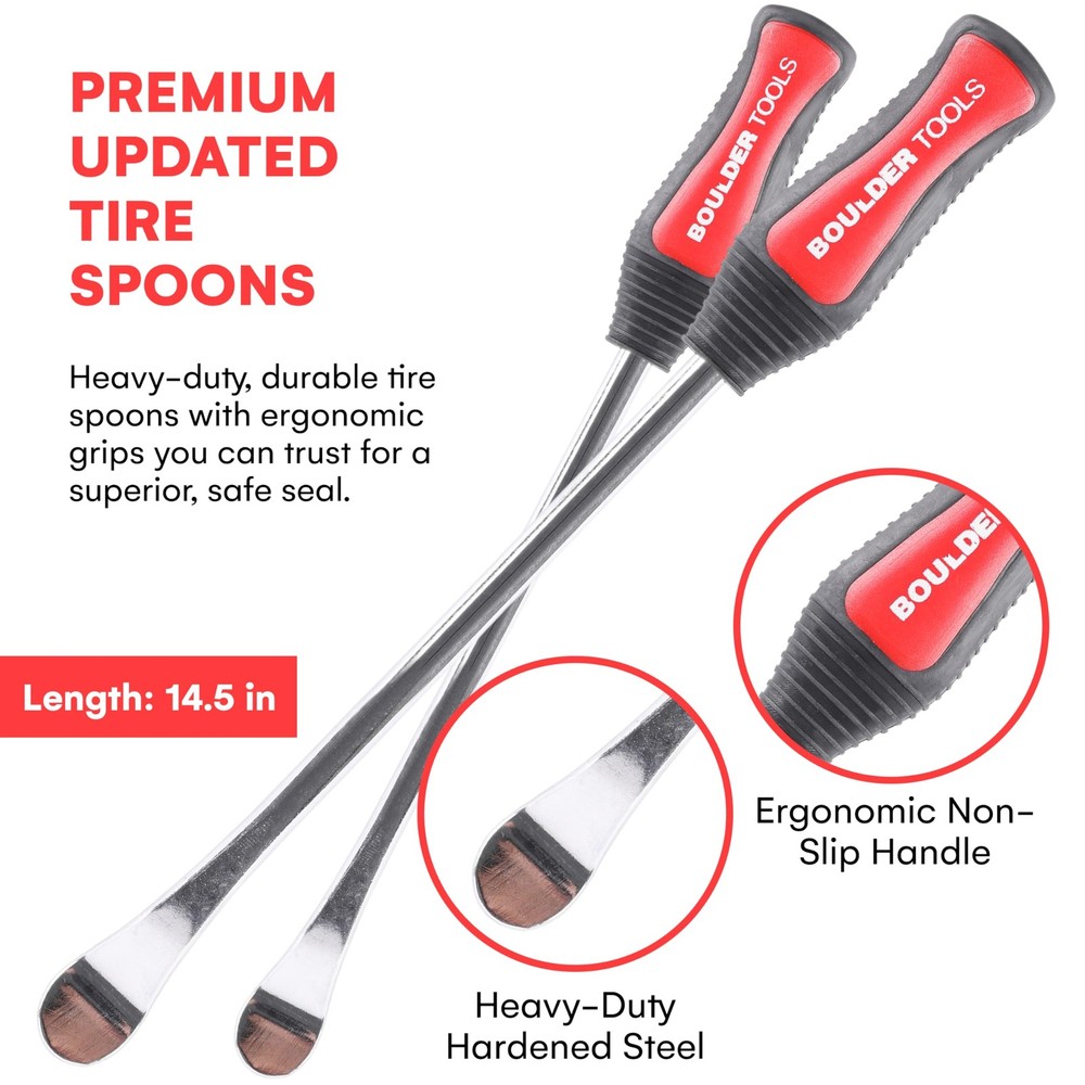 Boulder Tools Tire Spoons - Changing Tool - Motorcycle - Red