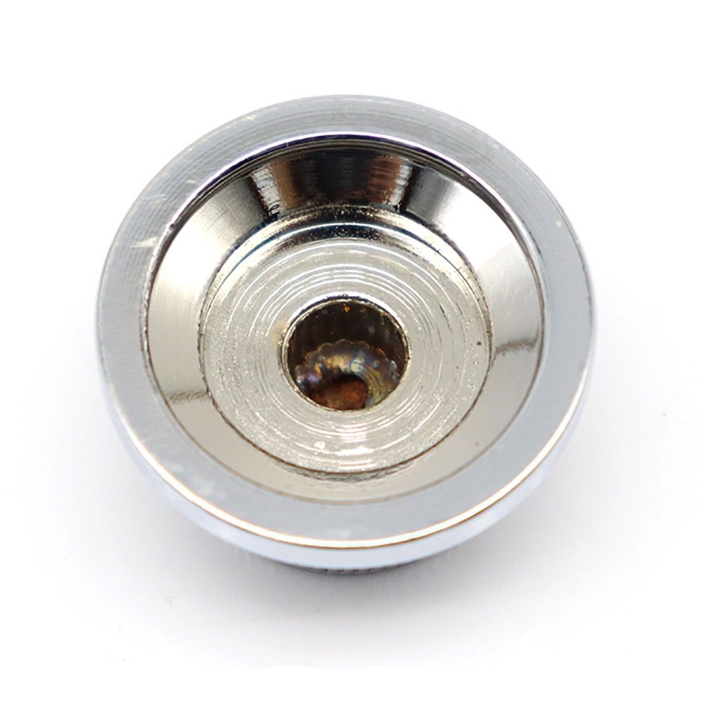 4Pcs Metal Hat Top Flat Top Bass Knobs Guitar Knobs Push-in Control Knobs Silver