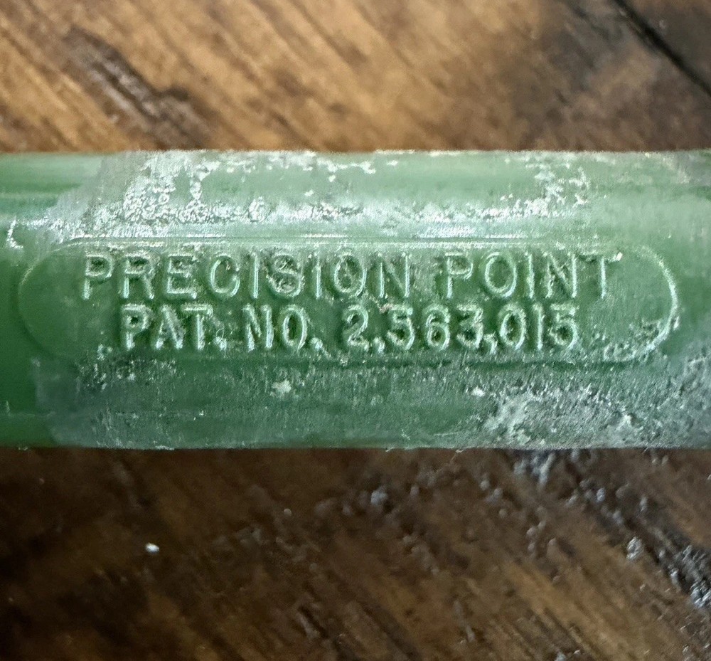 Vintage A. W. FABER Drafting Pencil Sharpener Precision Pointer Untested Green