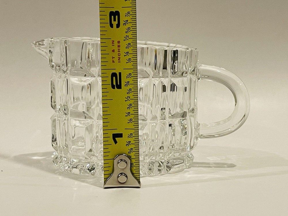 Leaf Crystal Irish Creamer Small Oval Shape With Handle