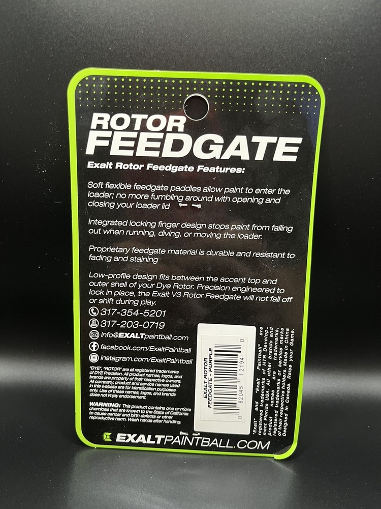 Exalt Dye Rotor Feedgate-Purple