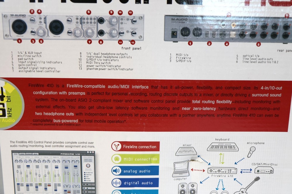 M-Audio FireWire 410 Digital Recording Interface - READ