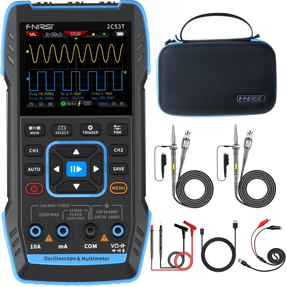 Professional Handheld Oscilloscope with Signal Generator & Multi-Function Meter