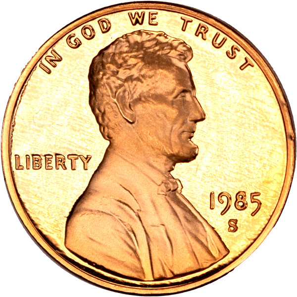 1985 S LINCOLN CENT GEM DCAM PROOF from PROOF Set
