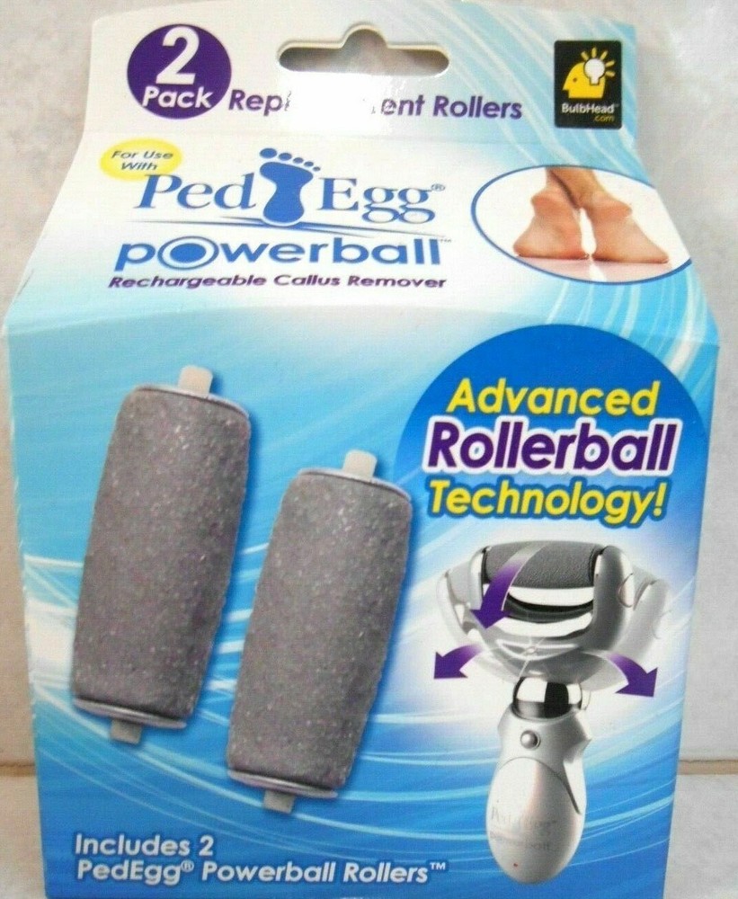 PED EGG POWER BALL CALLUS REMOVER REPLACEMENT ROLLERS 2 Pack bulk (no color box)