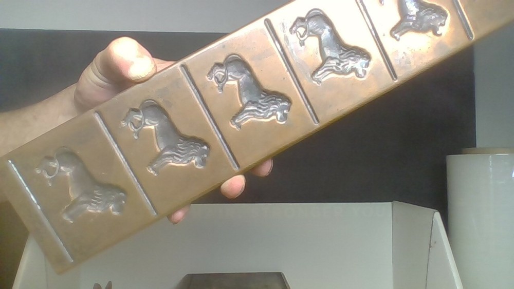 vintage lion copper chocolate mold