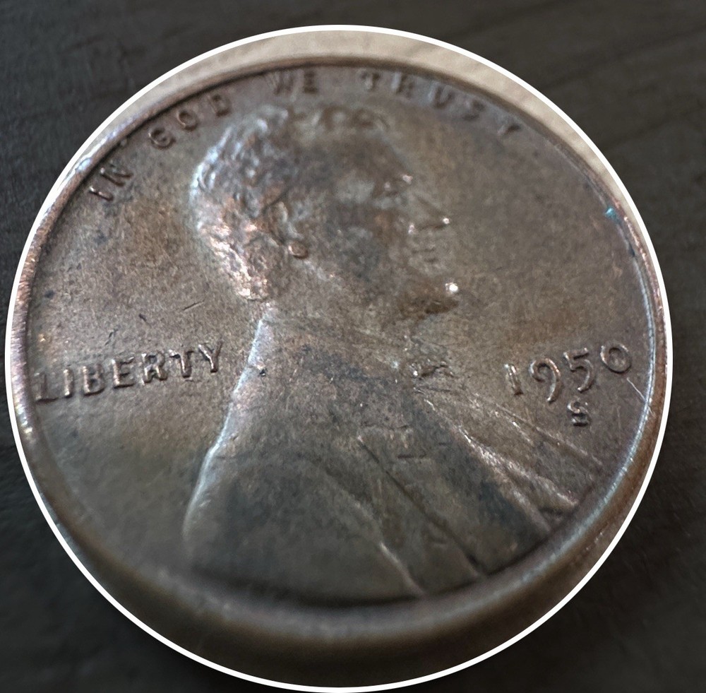 Rare 1950 S Lincoln Wheat Cent