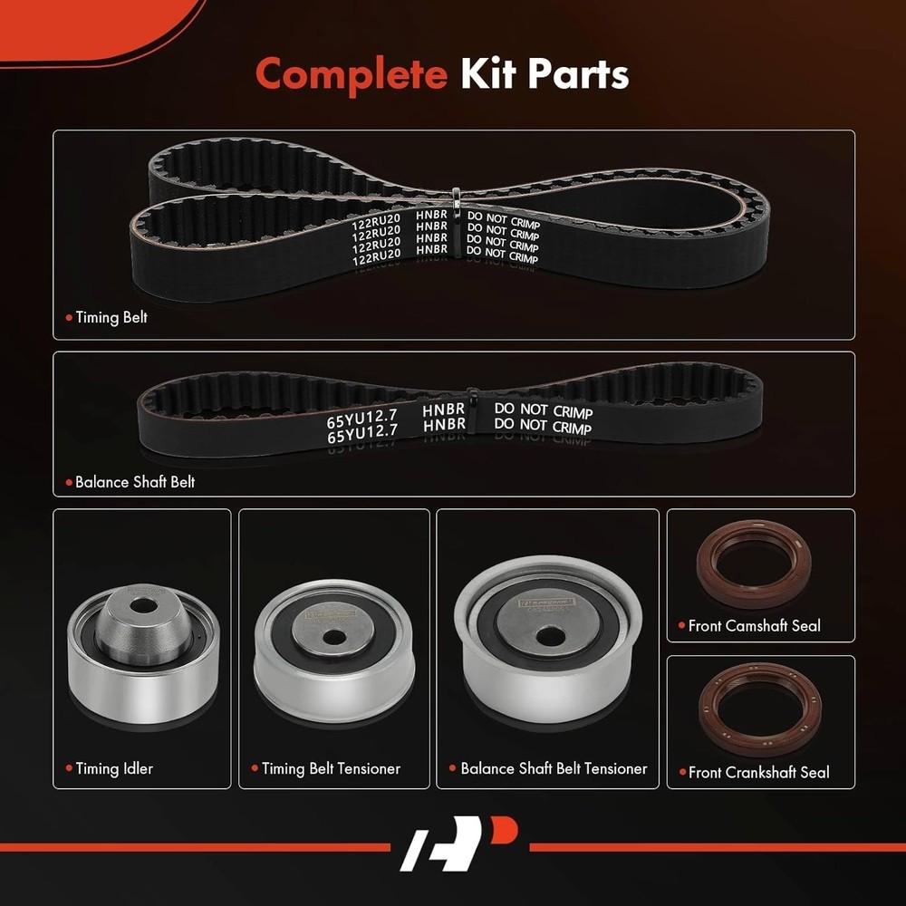 Engine Timing Belt Kit Compatible with Mitsubishi Eclipse 2008-2012, Galant