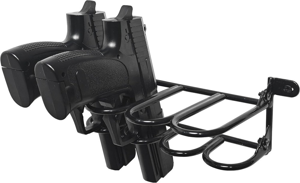 Wall-Mounted Pistol Holder - Firearm Storage and Display Rack