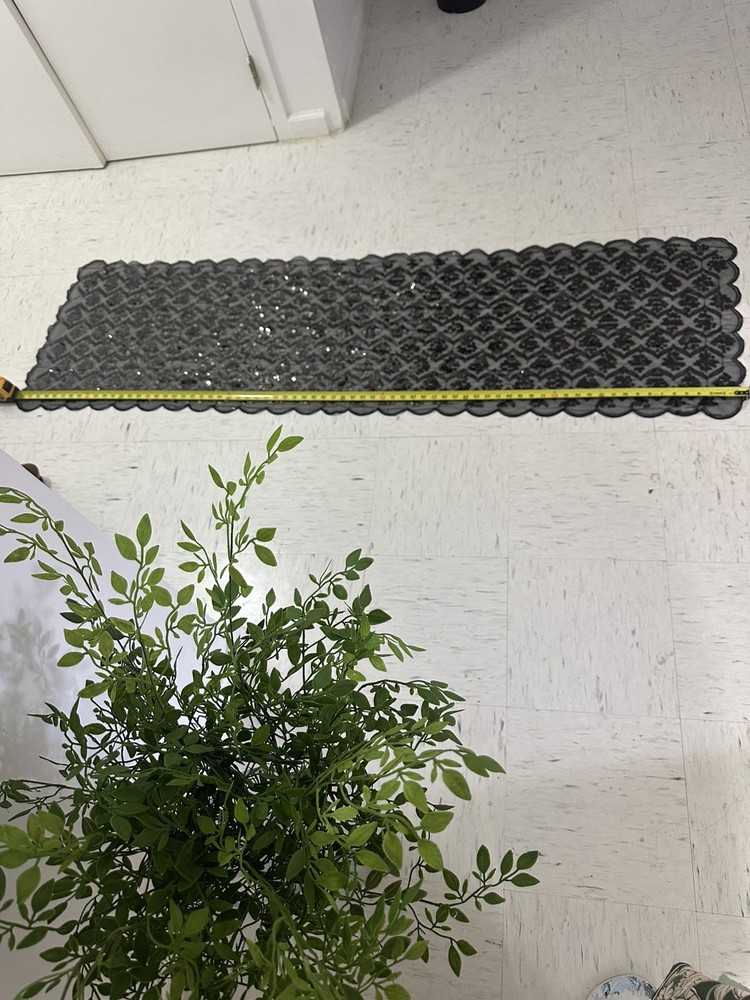 Black Sequin Runner, 56" x12"