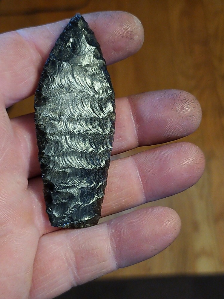 Agate Basin Silversheen Obsidian point