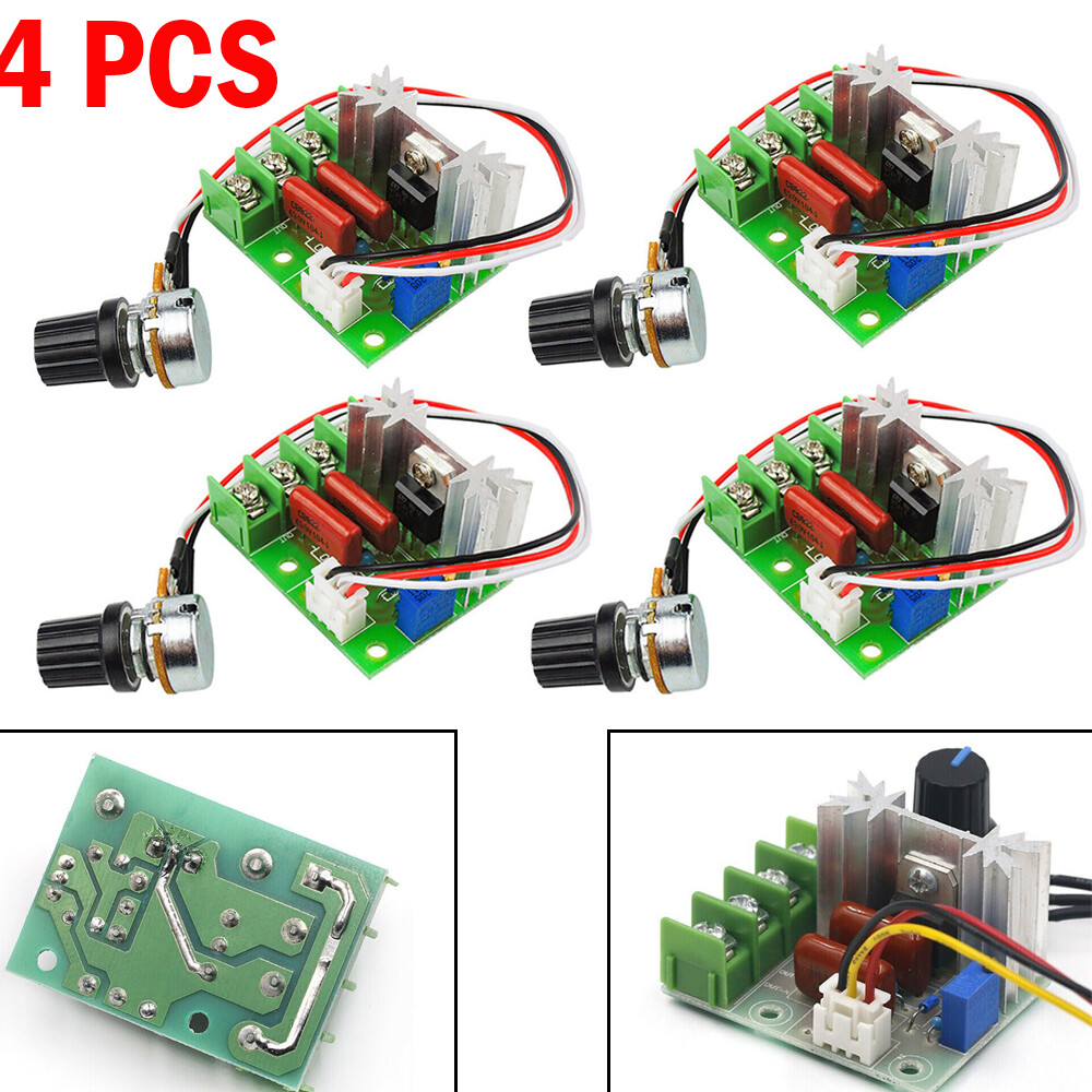 4PCS AC 110V 2000W PMW Motor Speed Controller Dimmer SCR Voltage Regulator 25A