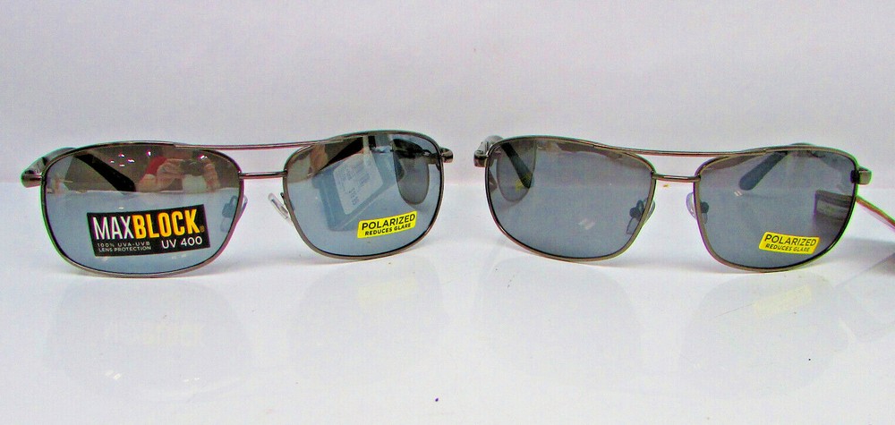 2 pack FG MaxBlock Oscar Black Polarized Sunglasses See Description 100% UV