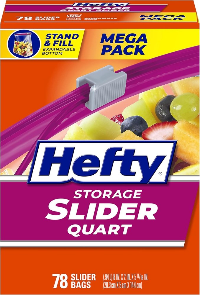 Slider Stora Bags, Quart Size