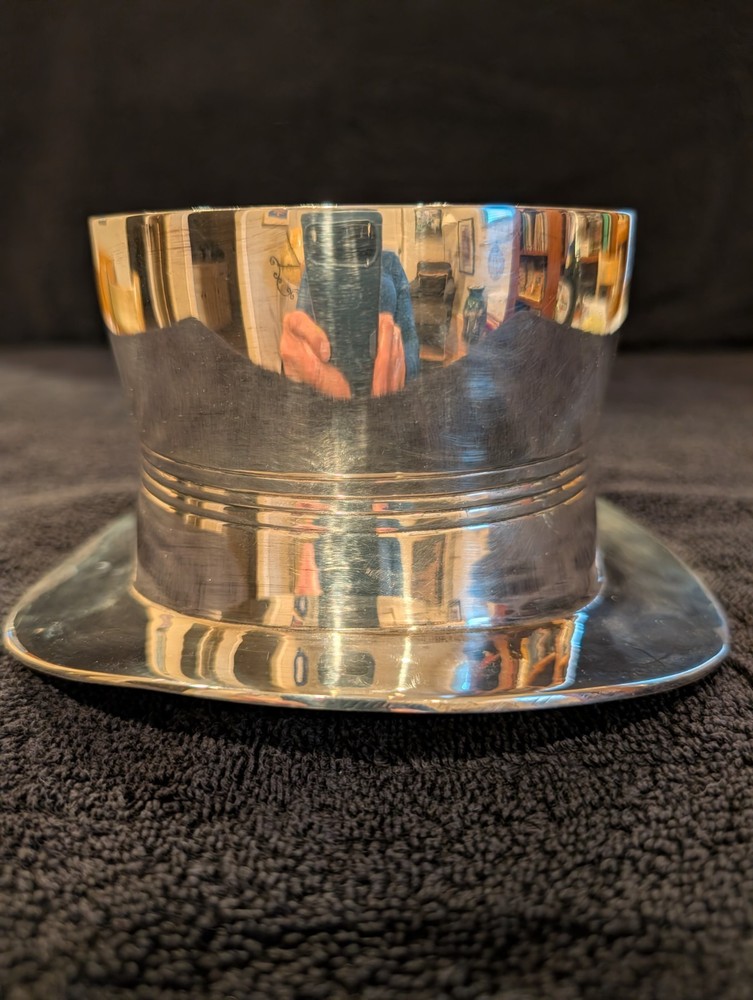 Wine Coaster--Top Hat--VTG--Silver Plated--GREAT Condition--Barware