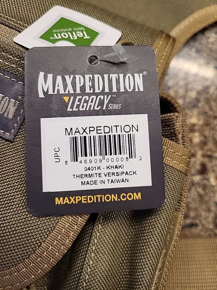 Maxpedition Thermite Versipack Bag Khaki Nylon Construction 401k Multi-Function