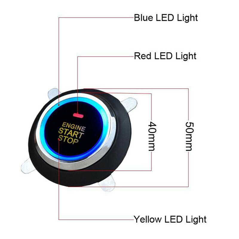 Car Switch Keyless Entry Engine Alarm Push Button Remote Starter Stop System