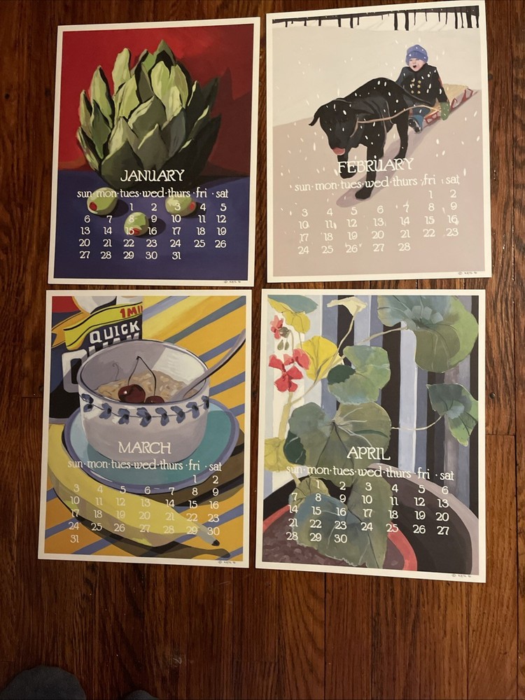 1991 Kate Libby Calendar Posters. 11x14.