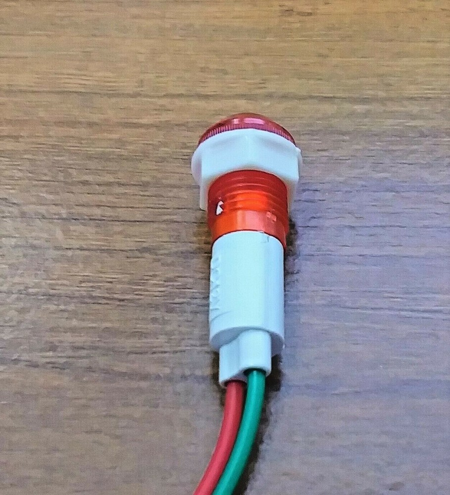 BBT Waterproof 12 volt AC/DC Low Profile Red LED Indicator Light