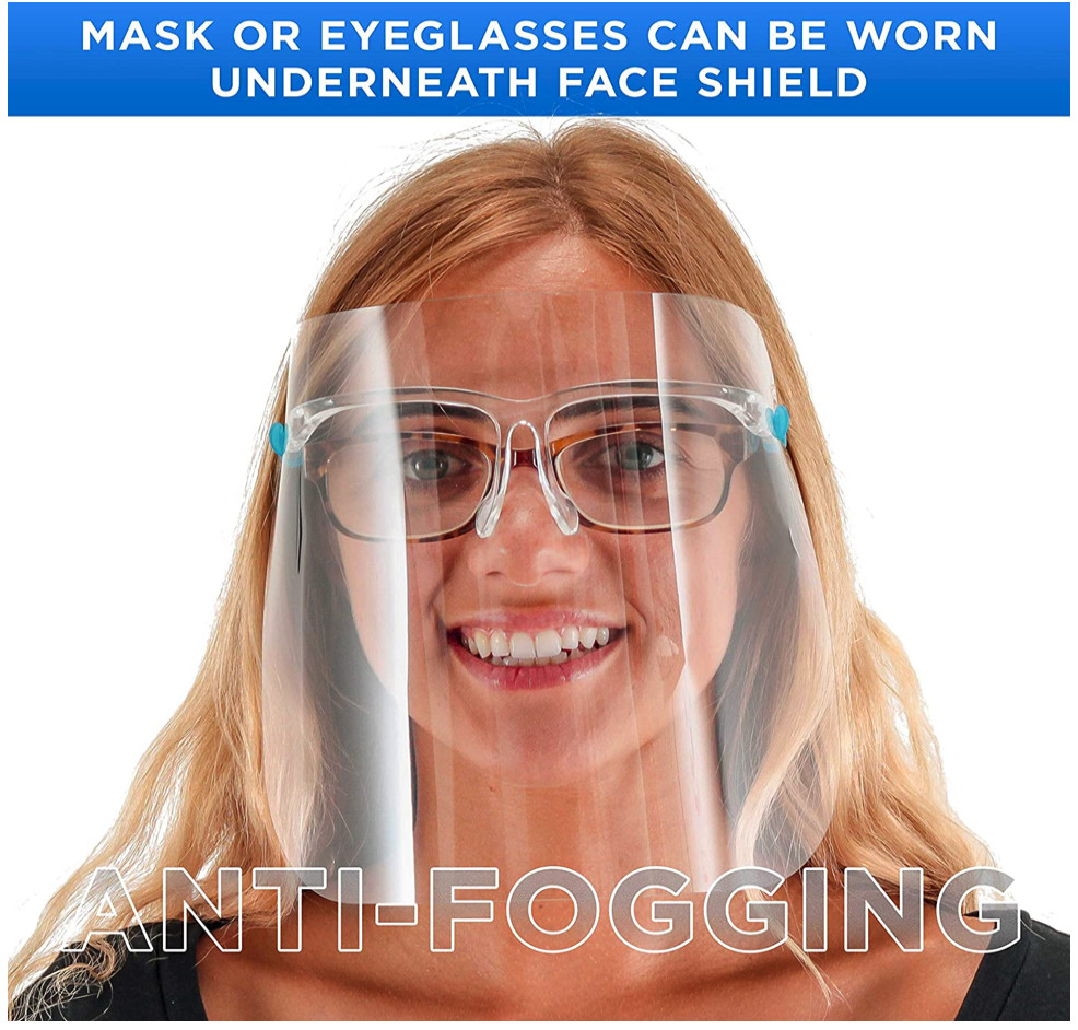 5 Pack of Face Shield Visor Glasses, Protective & Reusable Splash & Droplets.