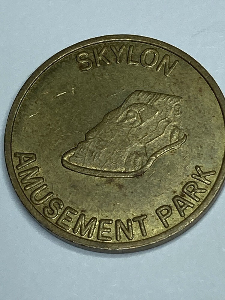 OLDER SKYLON AMUSEMENT PARK TOKEN BRASS OBSOLETE #rd1
