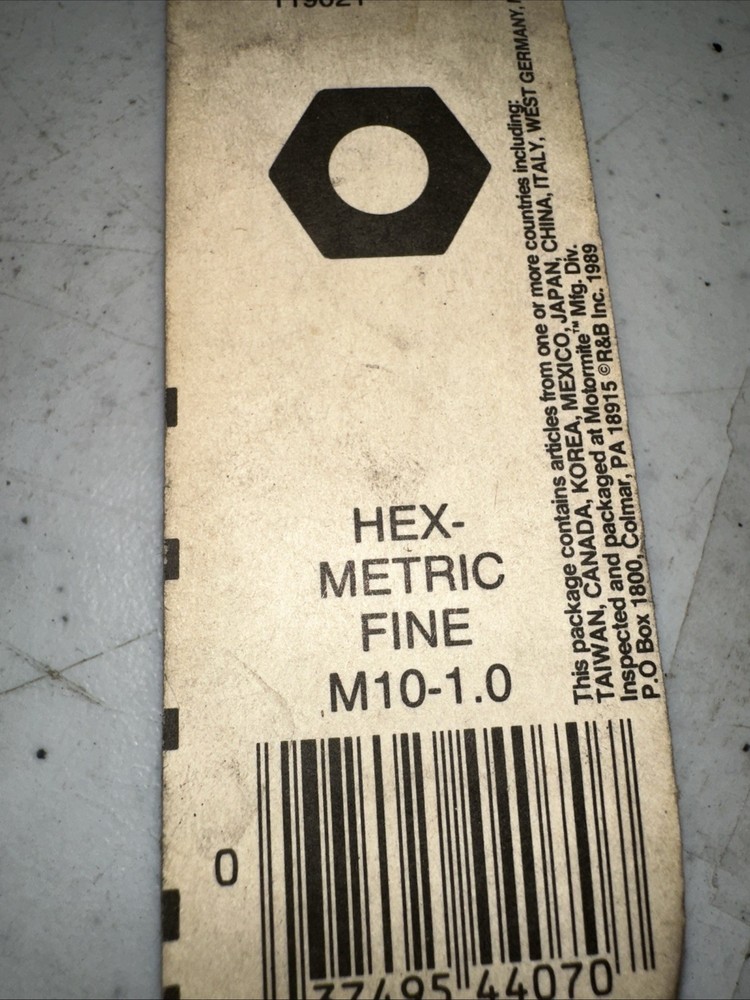 44070 Motormite Hex Nuts M10 - 1.0 Extra Fine