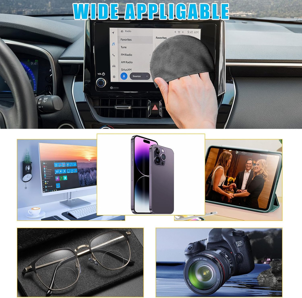 Car Screen Cleaner, Microfiber Auto Screen Cleaning Pad, Foldable Touch Screen